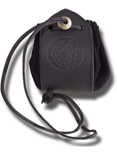 Trollfelsen Lederbeutel "Pentagram" schwarz